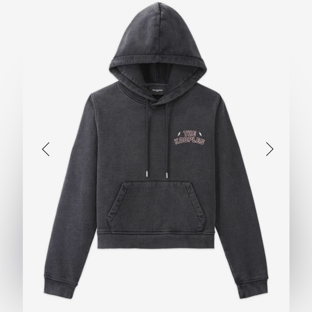 The Kooples Black Graphic Hoodie Size Small